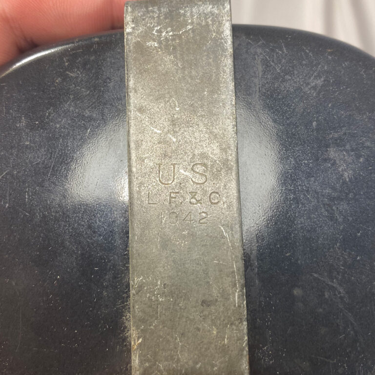 Rare WW2 US Porcelain Enamel Canteen Cup LF&C 1942 Fitzkee Militaria Collectibles