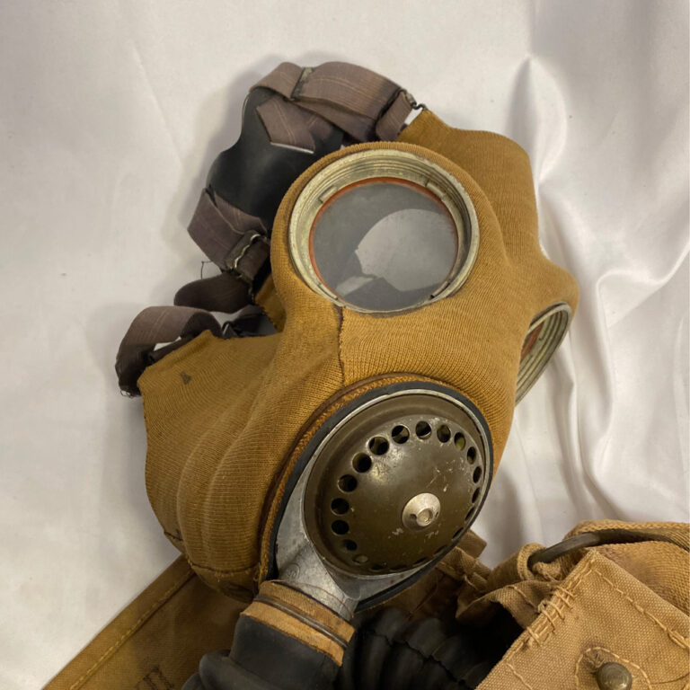 WW2 British Gas Mask Complete 1943 Dated Fitzkee Militaria Collectibles