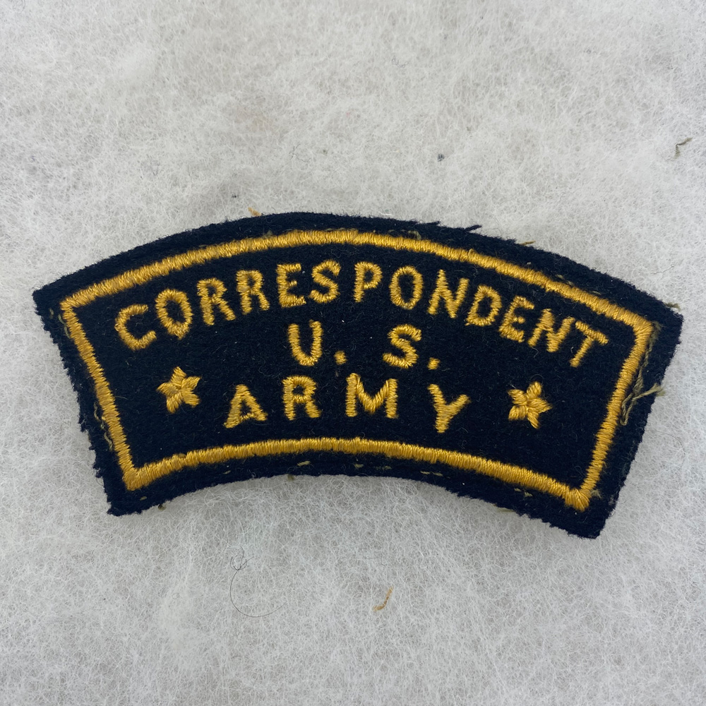 WW2 US Army Correspondent Tab Theater Made – Fitzkee Militaria Collectibles