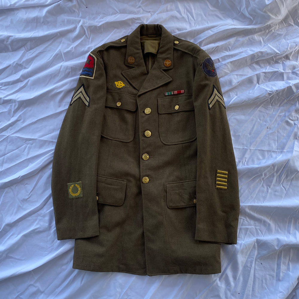 WW2 US Army Air Force Middle East 4 Pocket Uniform Bullion Size 39 L ...