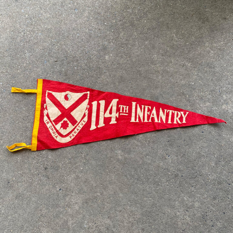 US Army 1930s/WW2 114th Infantry Regiment Felt Pennant – Fitzkee ...