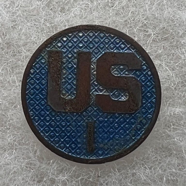 Us Army 1920s 1st Infantry Enamel Collar Disk Prototype Fitzkee