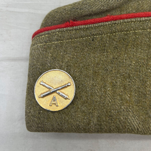 US Army 1920s/30s Artillery Piped Enlisted Overseas Cap Size 7 - Image 3