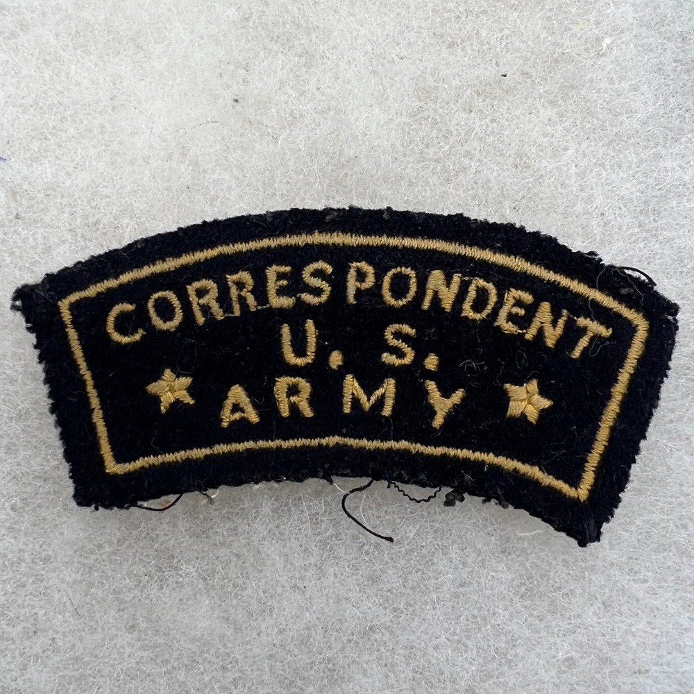 WW2 US Army Correspondent Tab Felt – Fitzkee Militaria Collectibles