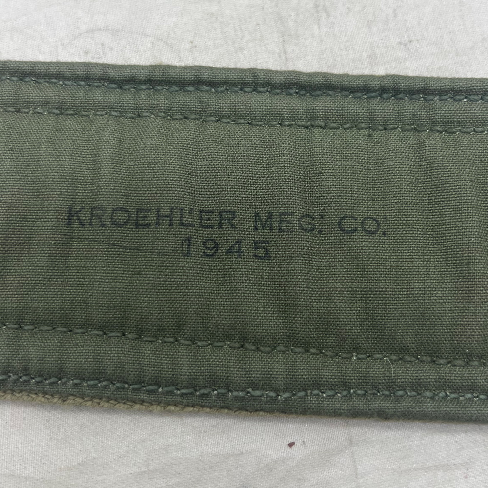 WW2 US Army Suspender Shoulder Pads Kroehler MFG 1945 Set Fitzkee