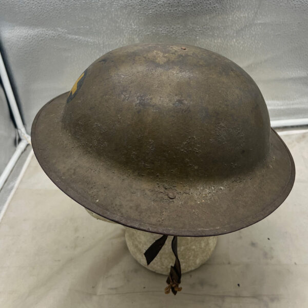 WW1 US Army 33rd Infantry Division M-1917 Helmet English Made Brodie - Image 3