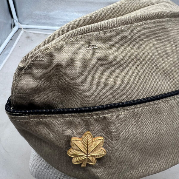 WW2 US Army Major Tropical Summer Weight Overseas Cap Knox 7 3/8 - Image 2