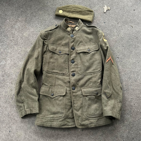 WW1 US Army 27th Infantry Division 39th Regiment Enlisted Uniform With Overseas Cap
