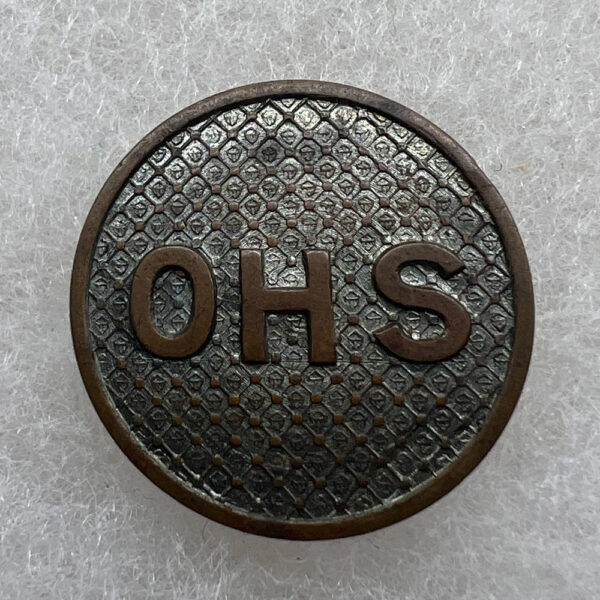 1920s US Occupational Hygene And Therapy Collar Disk Scarce