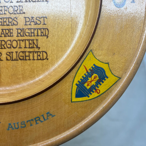 US Army 4th Cavalry Constabulary Forces Wooden Plate German Made - Image 3