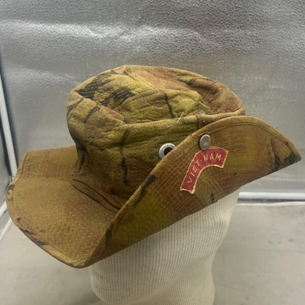 US Army Vietnam Camo Cowboy Boonie Hat Worn Vietnamese Made