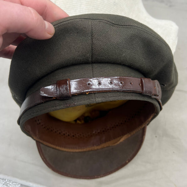 WW2 US Army Enlisted Men's OD Crush Visor Hat - Image 6