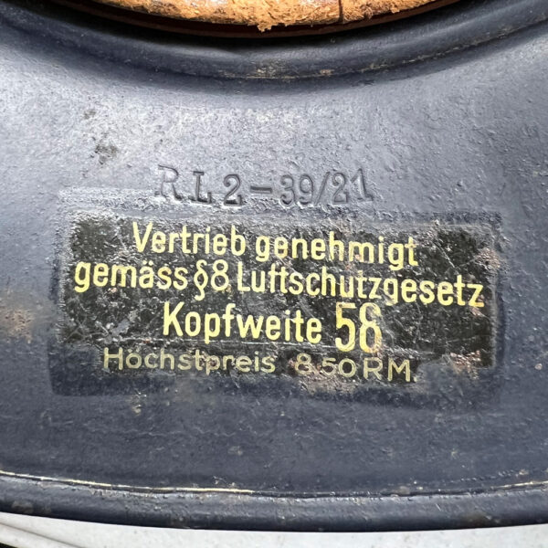 WW2 German Luftschutz Beaded M38 Gladiator Helmet - Image 8