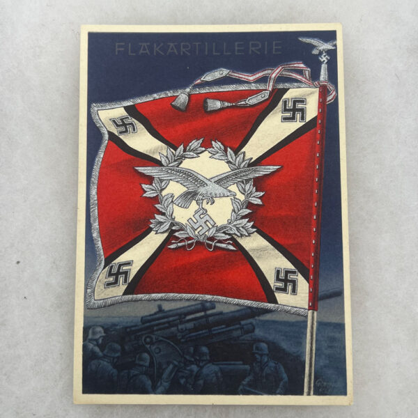 WW2 German Luftwaffe Flak Artillery Standard Postcard