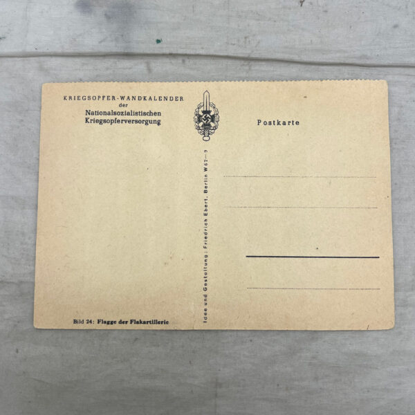 WW2 German Army Flak Artillery Standard Postcard - Image 3