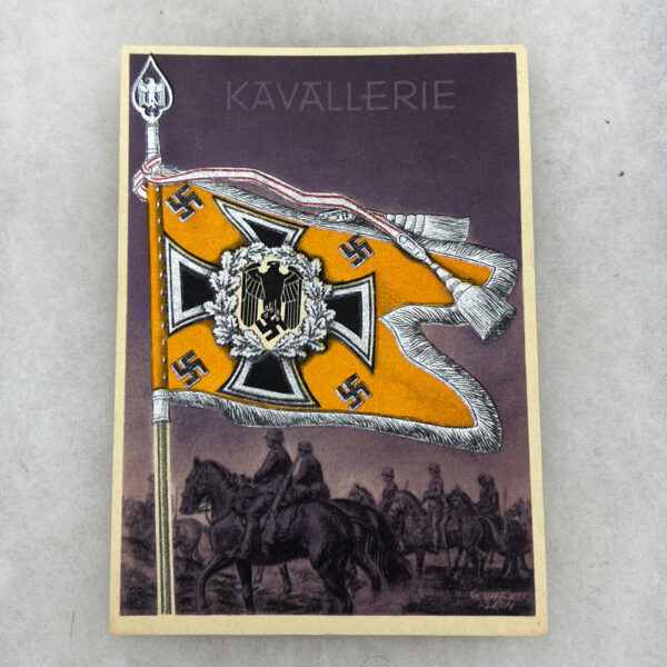 WW2 German Army Cavalry Standard Postcard