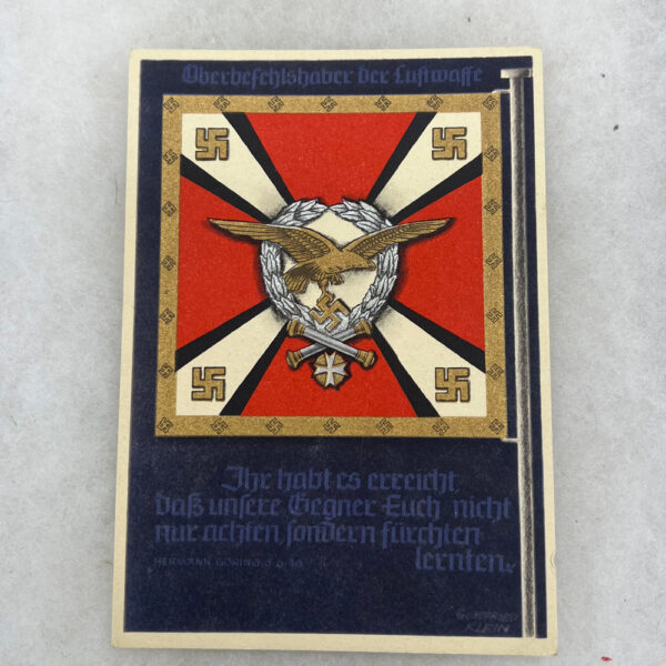 WW2 German Luftwaffe Obervefchlschaber Der Luftwaffe Standard Postcard
