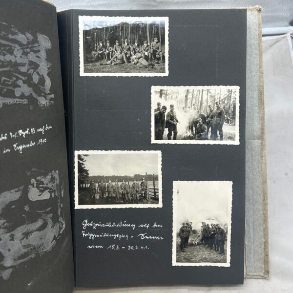 WW2 German Army 73rd Infantry Photo Album Named - Image 12