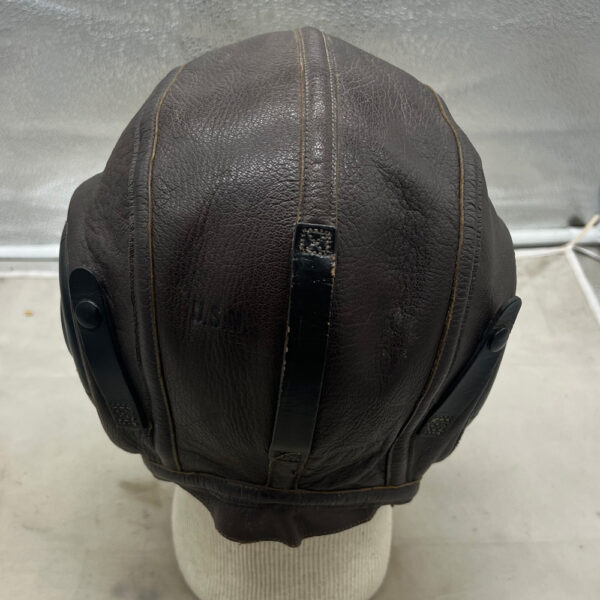 WW2 US Navy N288S Leather Flight Helmet Size Medium - Image 5