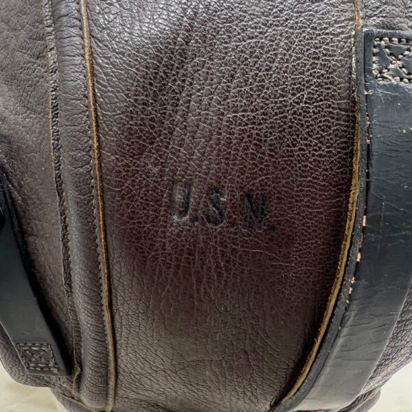 WW2 US Navy N288S Leather Flight Helmet Size Medium - Image 6