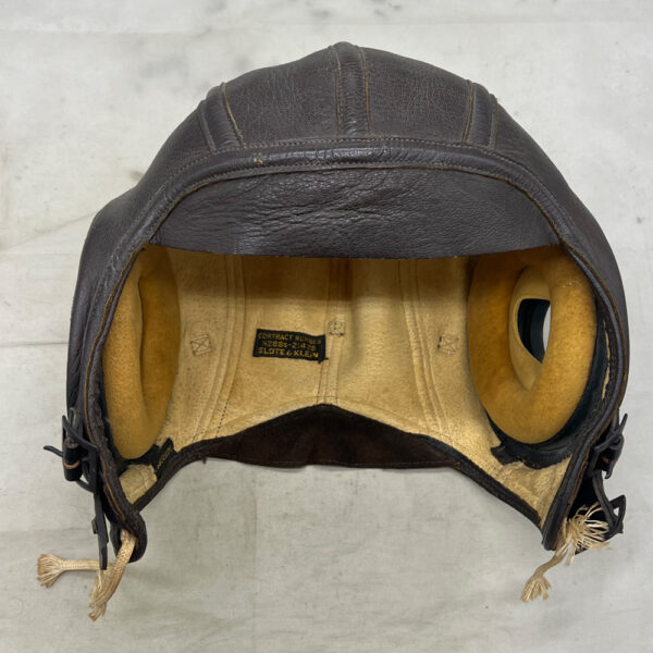WW2 US Navy N288S Leather Flight Helmet Size Medium - Image 9