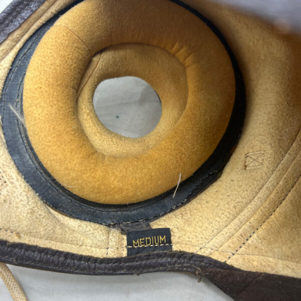 WW2 US Navy N288S Leather Flight Helmet Size Medium - Image 11