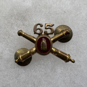 WW2 US Army 65th Coast Artillery Officer Collar Insignia
