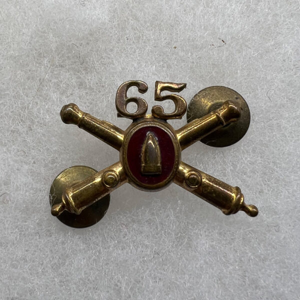 WW2 US Army 65th Coast Artillery Officer Collar Insignia