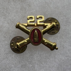 WW2 US Army 22nd Coast Artillery Officer Collar Insignia