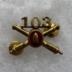 WW2 US Army 103rd Coast Artillery Officer Collar Insignia