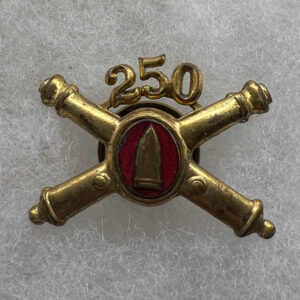 Pre-WW2 US Army 250th Coast Artillery Officer Collar Insignia Screwback