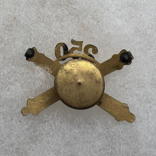 Pre-WW2 US Army 250th Coast Artillery Officer Collar Insignia Screwback - Image 2