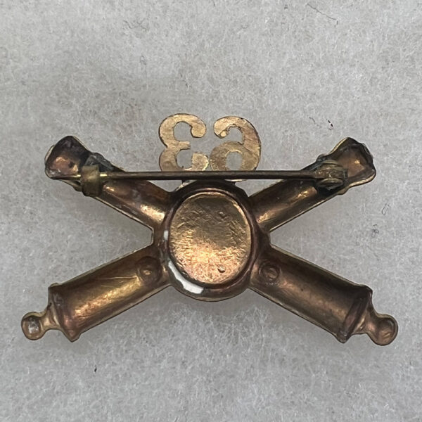 1930s US Army 63rd Coast Artillery Officer Collar Insignia Pinback - Image 2