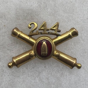 1930s US Army 244th Coast Artillery Officer Collar Insignia Pinback