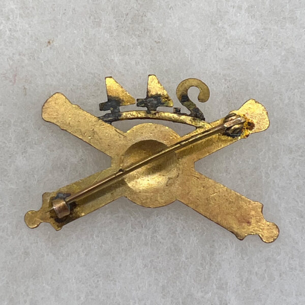1930s US Army 244th Coast Artillery Officer Collar Insignia Pinback - Image 2