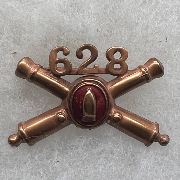 1930s US Army 628th Coast Artillery Officer Collar Insignia Pinback