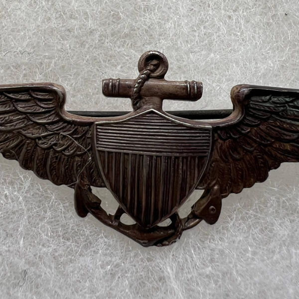 1930s US Naval Aviator Wing NS Meyer Sterling 2 3/4 Inch - Image 2