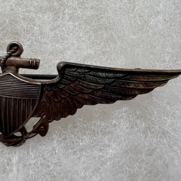 1930s US Naval Aviator Wing NS Meyer Sterling 2 3/4 Inch - Image 3
