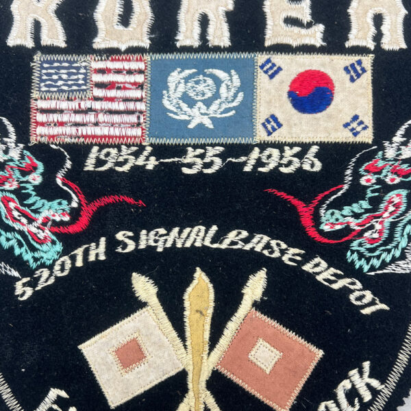 Returned From Hell Korea Souvenir Tour Jacket Patch 520th Signal Base Depot Patch Korean Made - Image 2