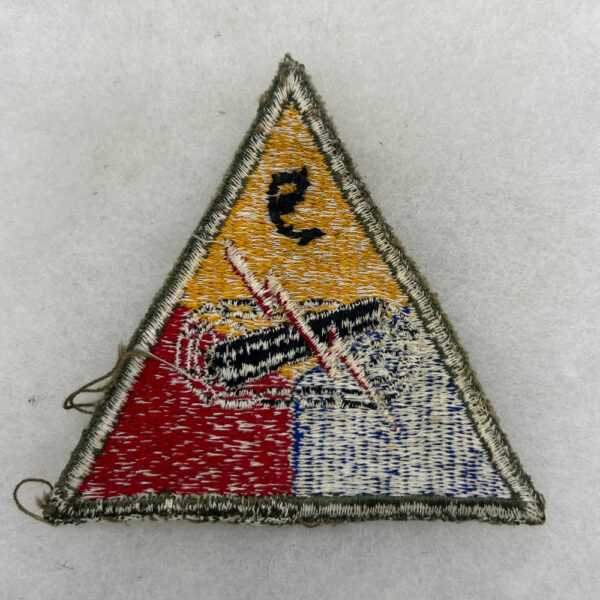 WW2 US Army 9th Armored Division Patch Hand Embroidered Number - Image 3
