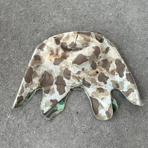 Korean War US Marine Corps Frogskin Camo Helmet Cover 1953 - Image 10