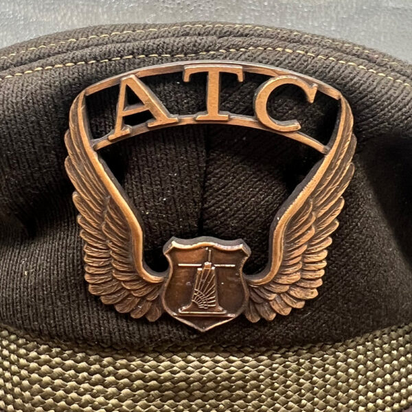 WW2 US Air Transport Command Officer OD Visor Hat Rare - Image 2