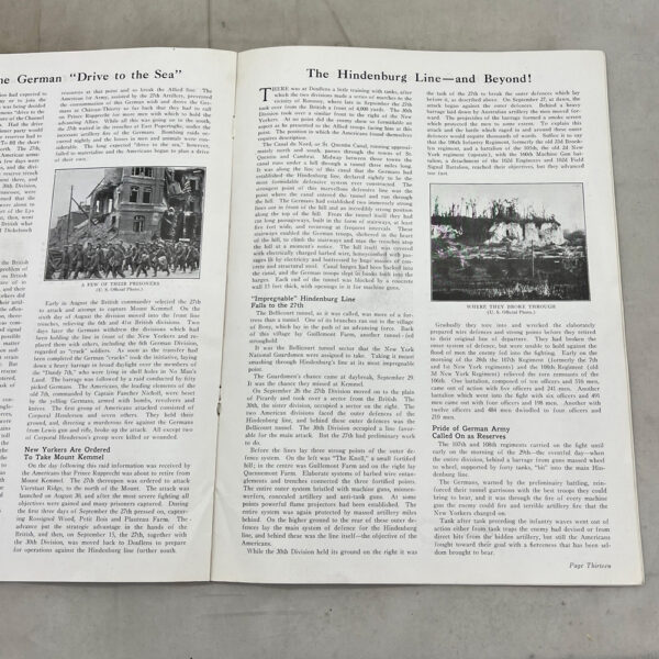WW1 US Army 27th Infantry Division Souvenir Program Book - Image 3