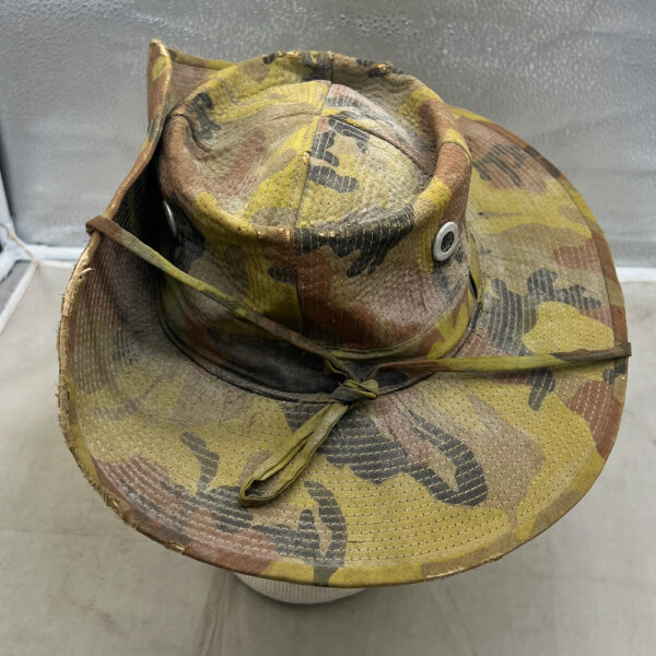 US Vietnam War Boonie Hat Camo Theater Made Worn - Image 5