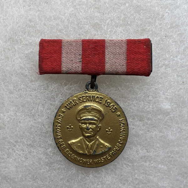 WW2 US War Service Boy Scout Waste Paper Campaign Pin