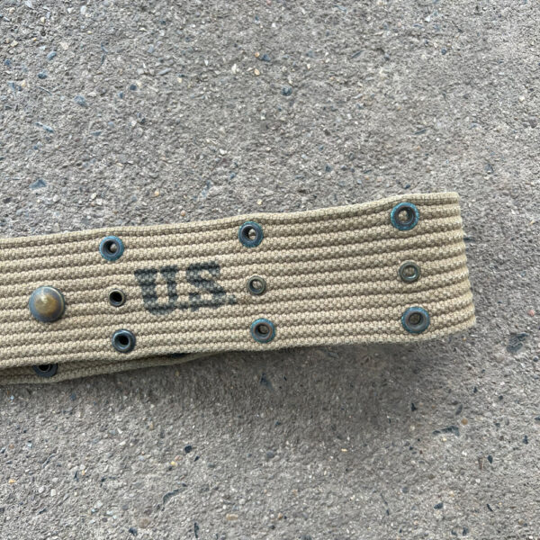 WW2 US Army Web Belt 1943 Dated - Image 3