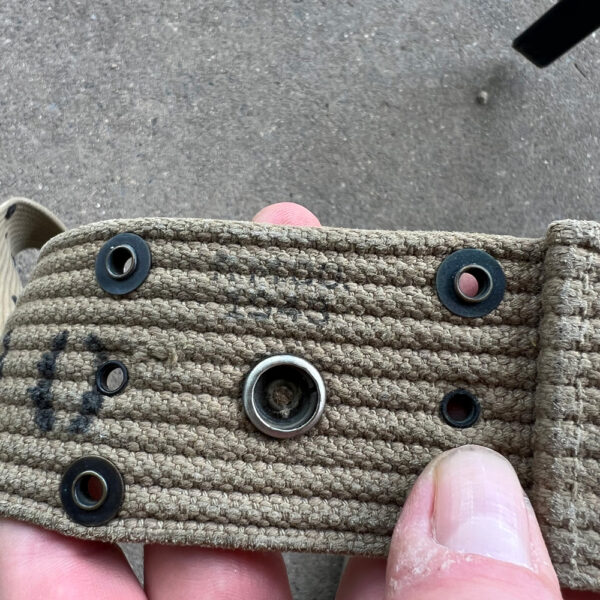WW2 US Army Web Belt 1943 Dated - Image 7
