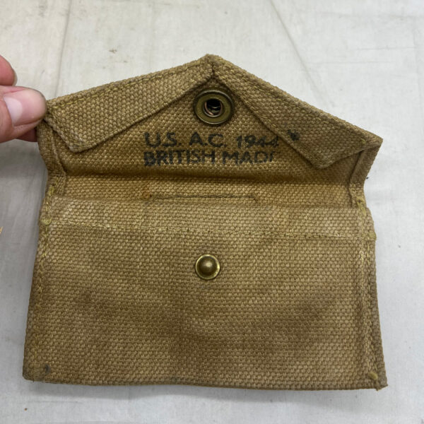 WW2 US Army First Aid Pouch British Made 1944 - Image 3