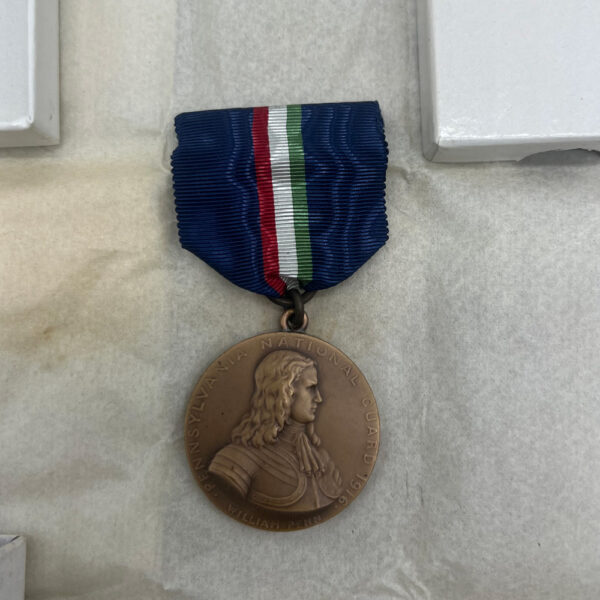 WW1 Pennsylvania Mexican Border Service Medal Boxed Numbered - Image 2