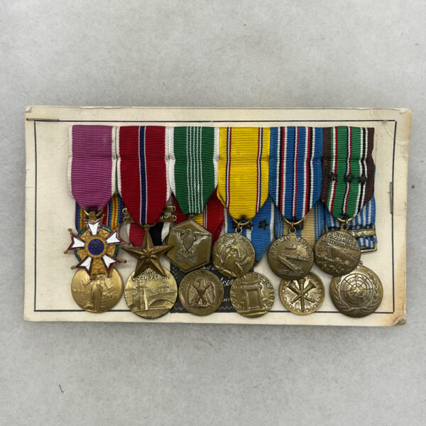 WW2 / Korean War US Army Officer Miniature Medal Rack ID'd